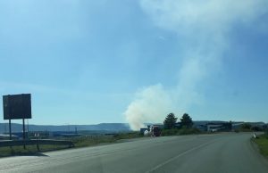 Горят сухи треви и дървета в района на Пети километър