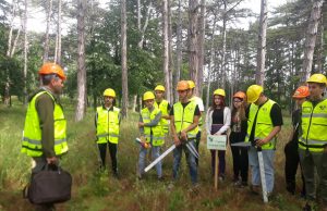 Бъдещи горски служители на урок в борова гора